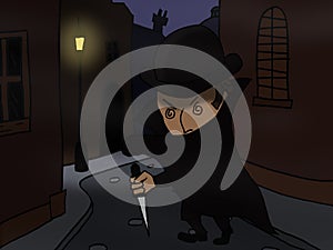 Cartoon Jack the Ripper photo