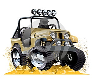 Cartoon jeep