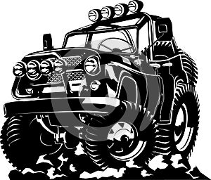 Cartoon jeep photo
