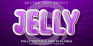 Cartoon jelly text effect  editable comic and fun text style