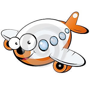 Cartoon jet aircraft