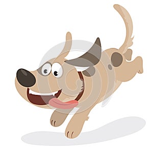 Cartoon jumping dog