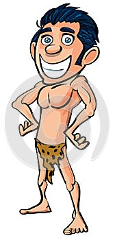 Cartoon Jungle man with loin cloth