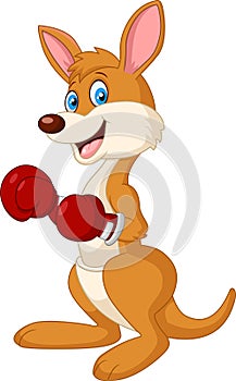 Cartoon Kangaroo boxing