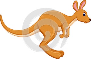 Cartoon kangaroo jumping