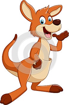 Cartoon kangaroo presenting