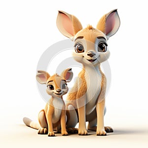 Cartoon Kangaroos: Photorealistic Rendering In Disney Animation Style