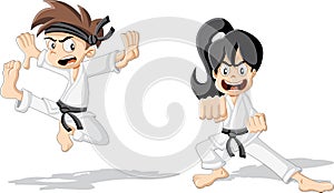 Cartoon karate photo