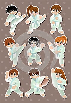 Cartoon Karate Player stickers photo