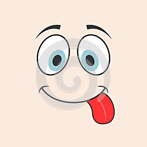 Cartoon kawaii eyes and mouths on white background. Cute emoticon emoji characters in flat style. Vector emotion smile