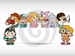 Cartoon kid card
