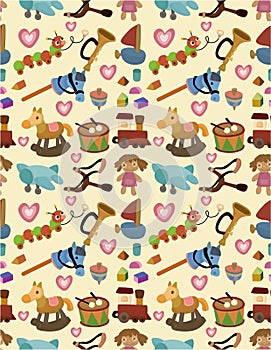 Cartoon kid toy seamless pattern