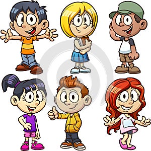 Cartoon kids photo