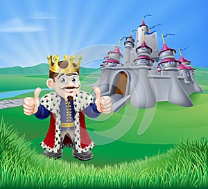 Cartoon King and Castle photo