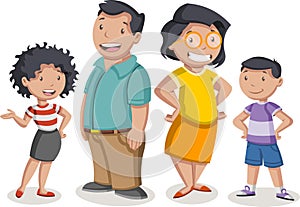 Cartoon latin family.