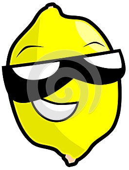 Cartoon lemon isolated illustration