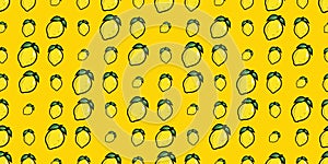 Cartoon lemons pattern repeat background