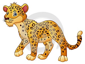 Cartoon leopard walking