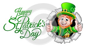 Cartoon Leprechaun Happy St Patricks Day