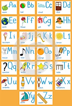 Cartoon letter K. Creative English alphabet. ABC concept.