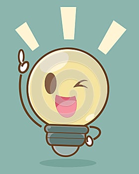 Cartoon light bulb