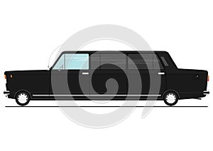Cartoon limousine