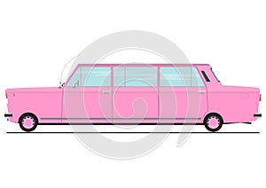 Cartoon limousine