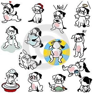 Cartoon little dog stickers