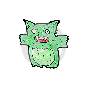 cartoon little green gremlin