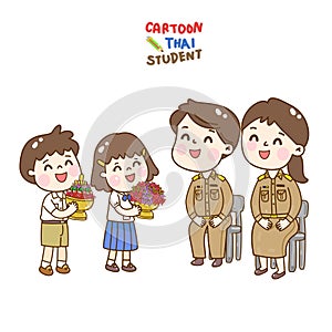 Cartoon little kids character vector.