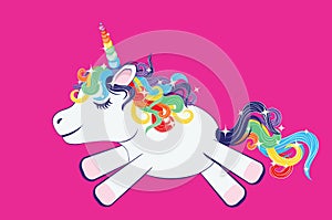 Cartoon little unicorn