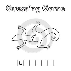 Cartoon Lizard Guessing Game