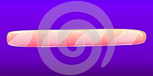 Cartoon loading bar for game interface. Filled bar to download or show resources. Design element. Vector cartoon