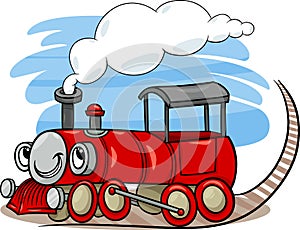 Cartoon locomotive or engine character