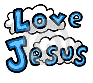 A Cartoon Love Jesus Icon
