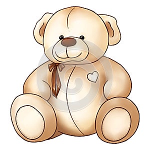 Cartoon lovely Teddy Bear toy Saint Valentine`s day