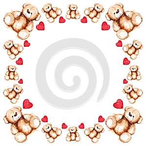 Cartoon lovely Teddy Bear toy Saint Valentine's day frame