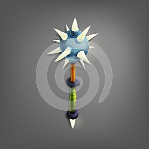 Cartoon mace. Vector illustration.