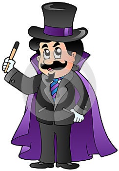 Cartoon magician photo