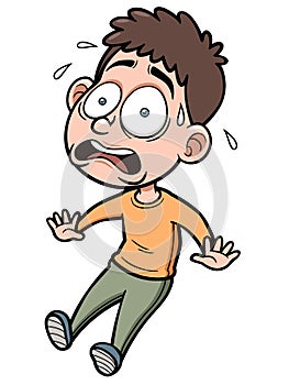 Cartoon Man scared