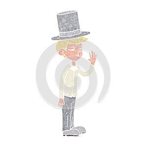 cartoon man wearing top hat