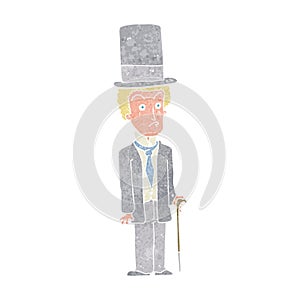 cartoon man wearing top hat