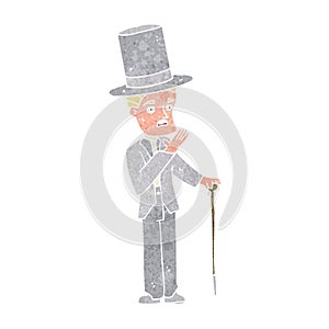 cartoon man wearing top hat