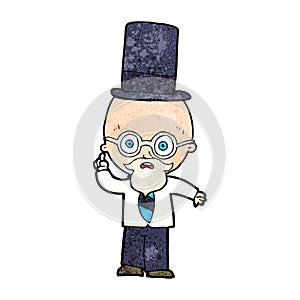 cartoon man wearing top hat