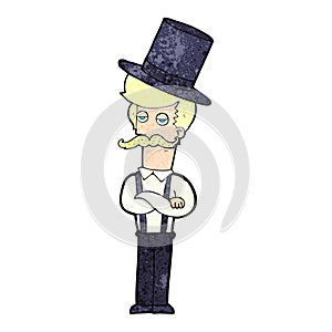 cartoon man wearing top hat