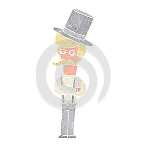 cartoon man wearing top hat