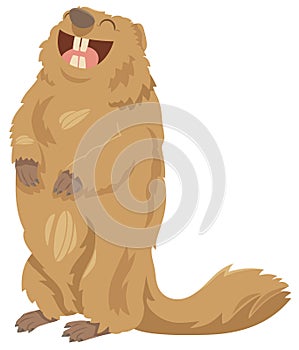 Cartoon marmot animal character