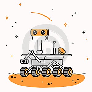 Cartoon Mars rover