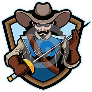 Musketeer Mascot Logo