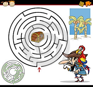 Cartoon maze or labyrinth game